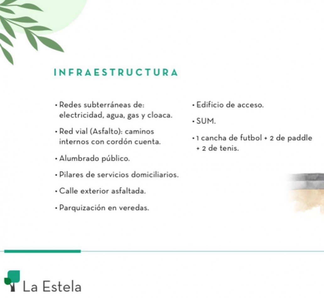 Barrio La Estela, Anticipo+Cuotas.