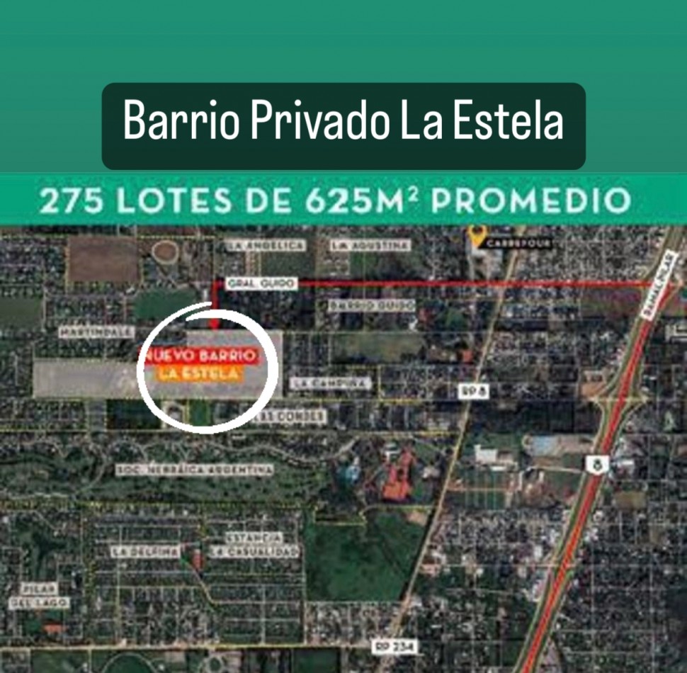 Barrio La Estela, Anticipo+Cuotas.