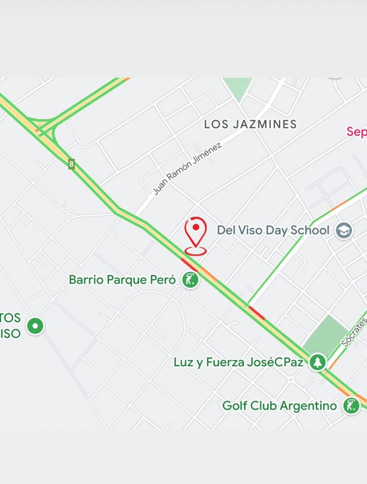 Fraccion sobre Ruta 8, Del Viso.