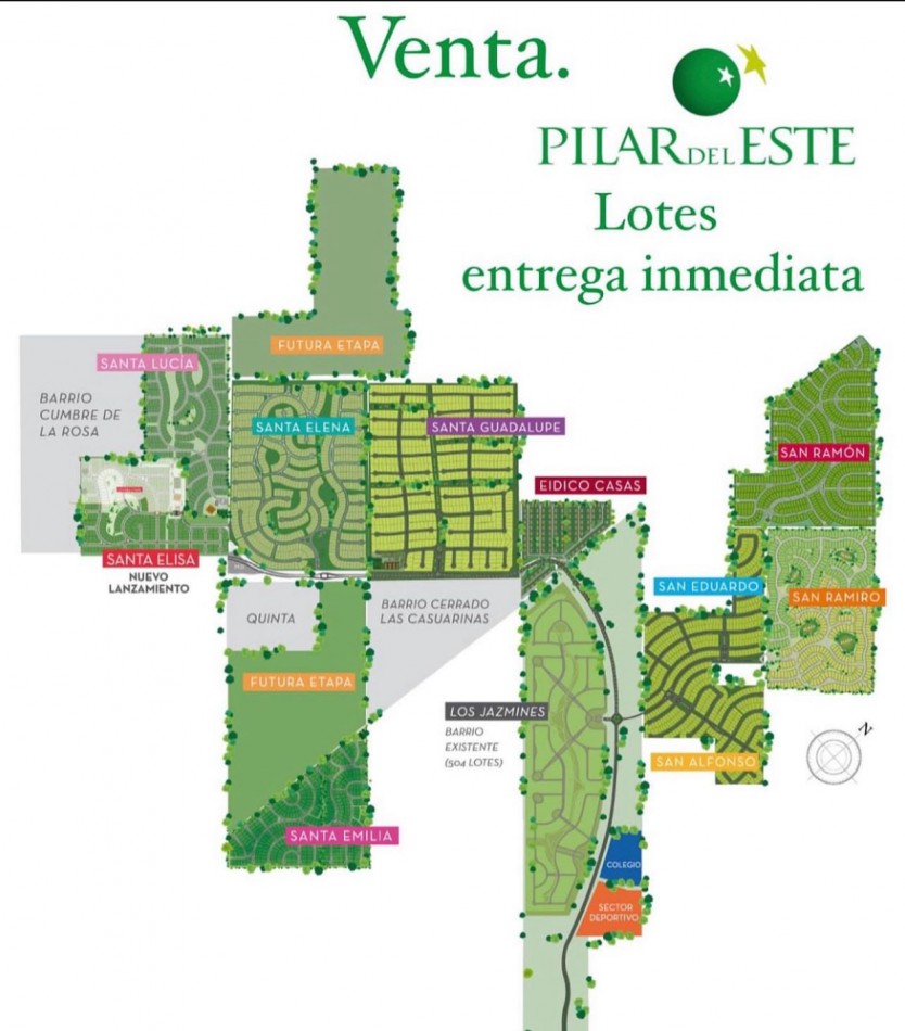 Lotes en Pilar del Este, entrega inmediata.