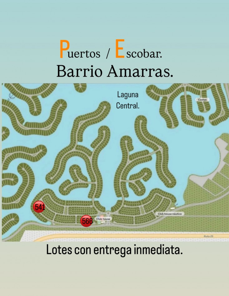 Lotes en Barrio Amarras (Oportunidad). 