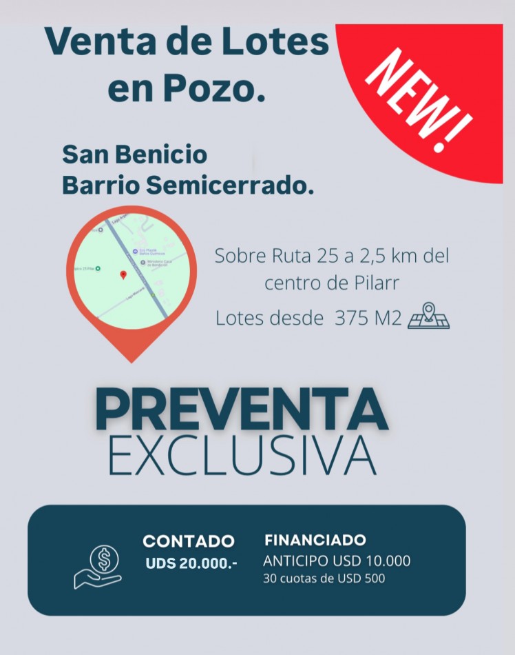 Lotes en Pilar en Pozo.