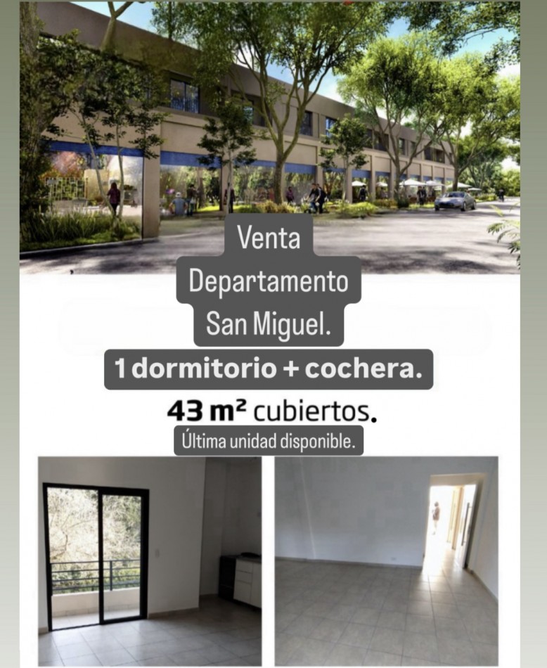Departamento 2 amb. San Miguel. 