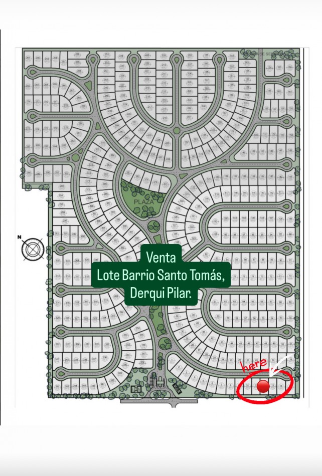 Lote en Barrio Santo Tomas.