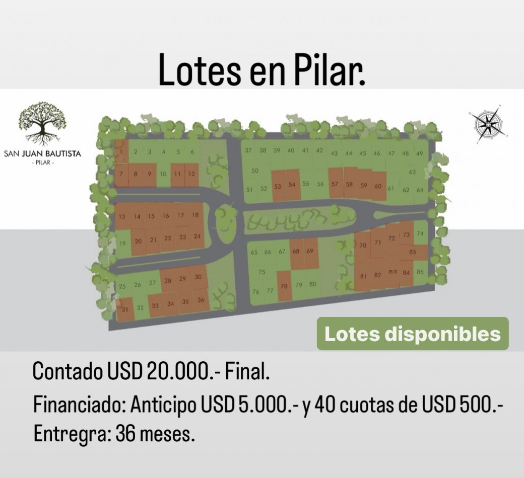 Barrio San Juan Bautista, Lotes.