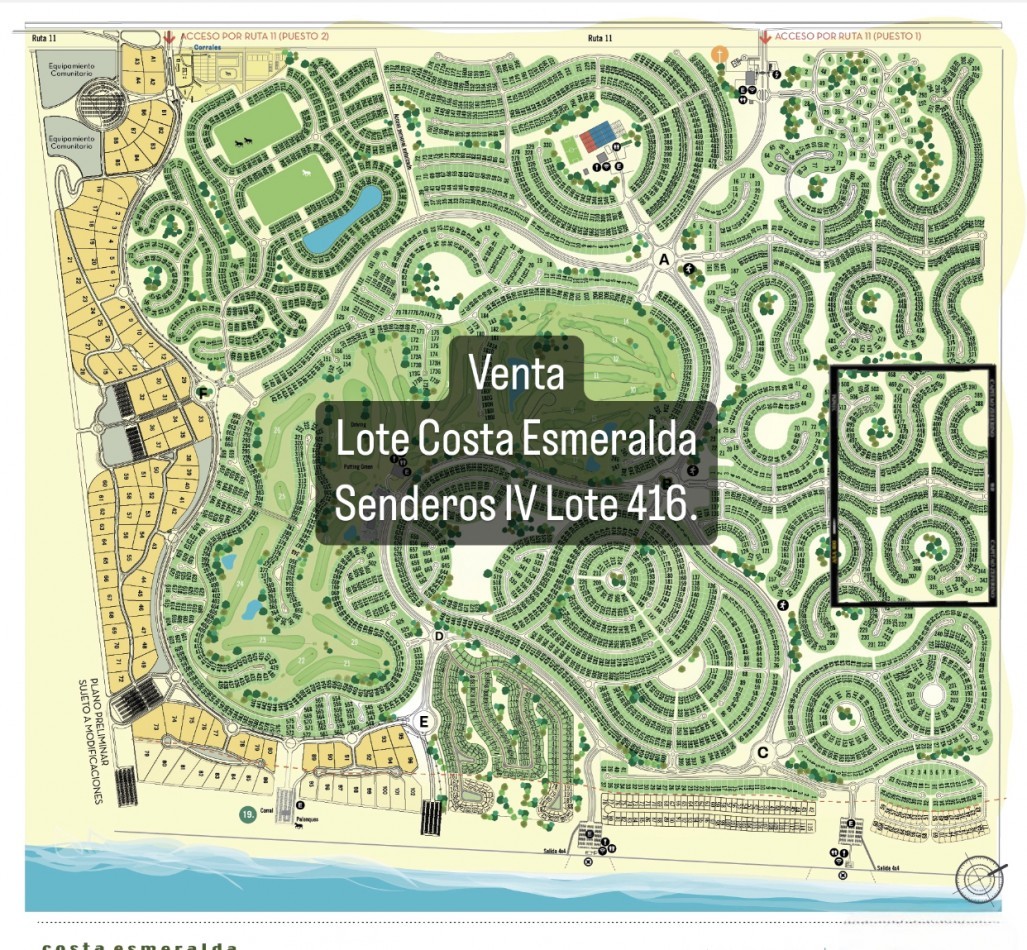 Lote Costa Esmeralda, oportunidad. 
