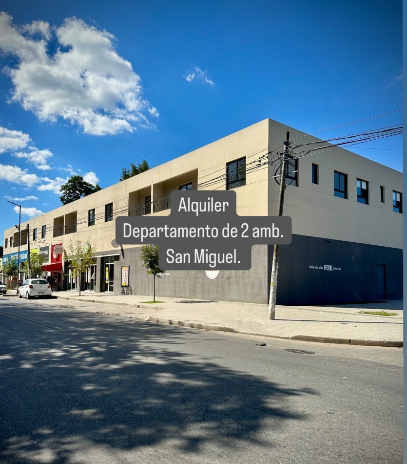 Departamento 2 amb. San Miguel. 