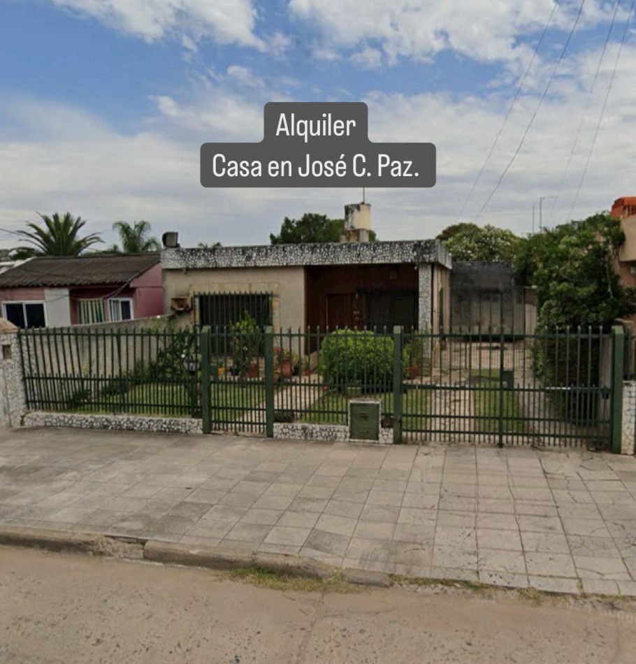 Alquiler Casa en Jose C. Paz. 